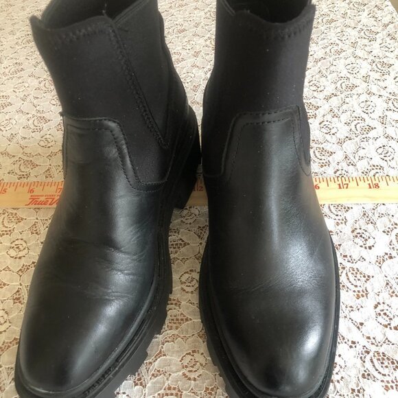 Bloomingdale's ASH Women's Genesis Lug Sole Loafer Booties Black Size 6.5 - Picture 2 of 5